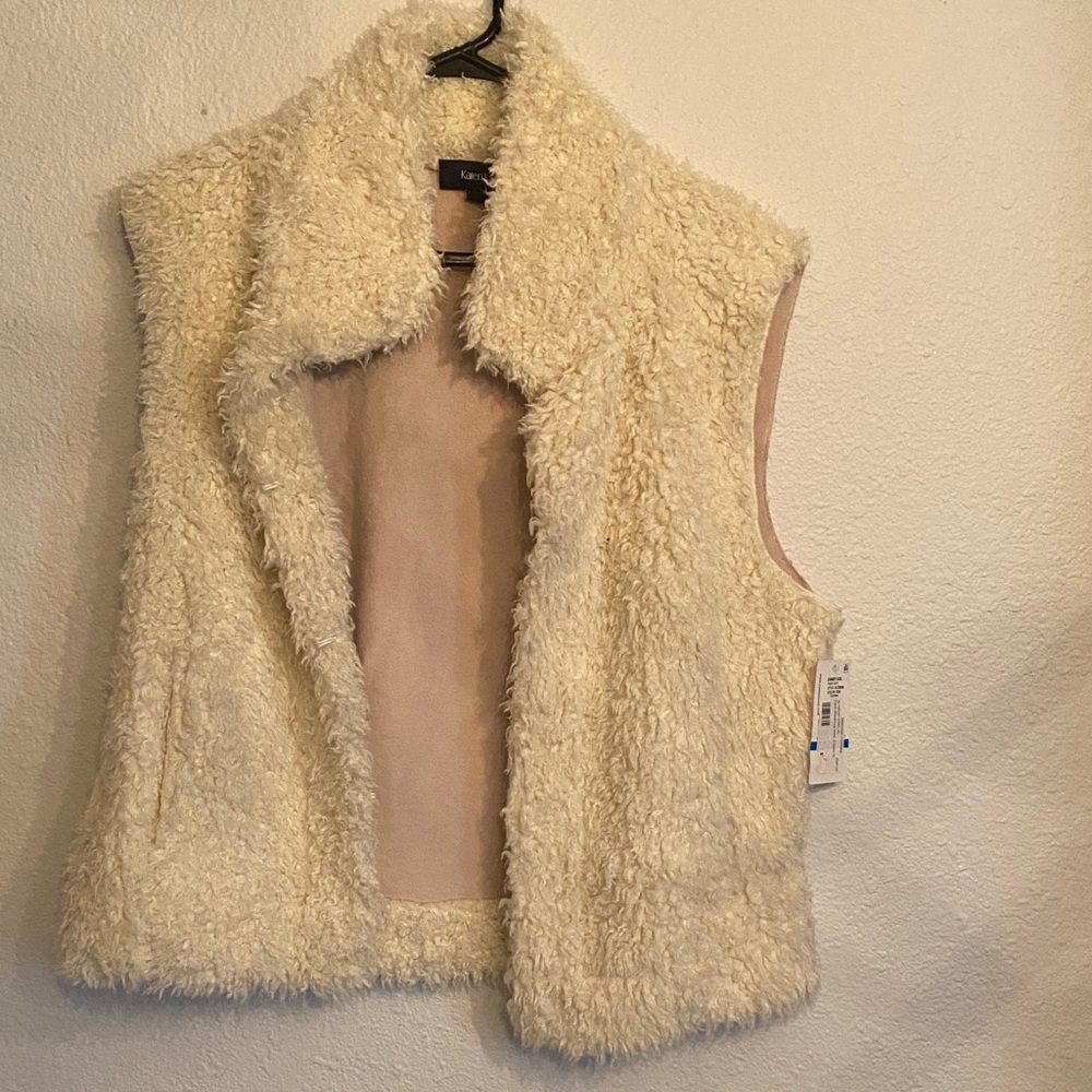 Karen Kane Cream Sherpa Vest